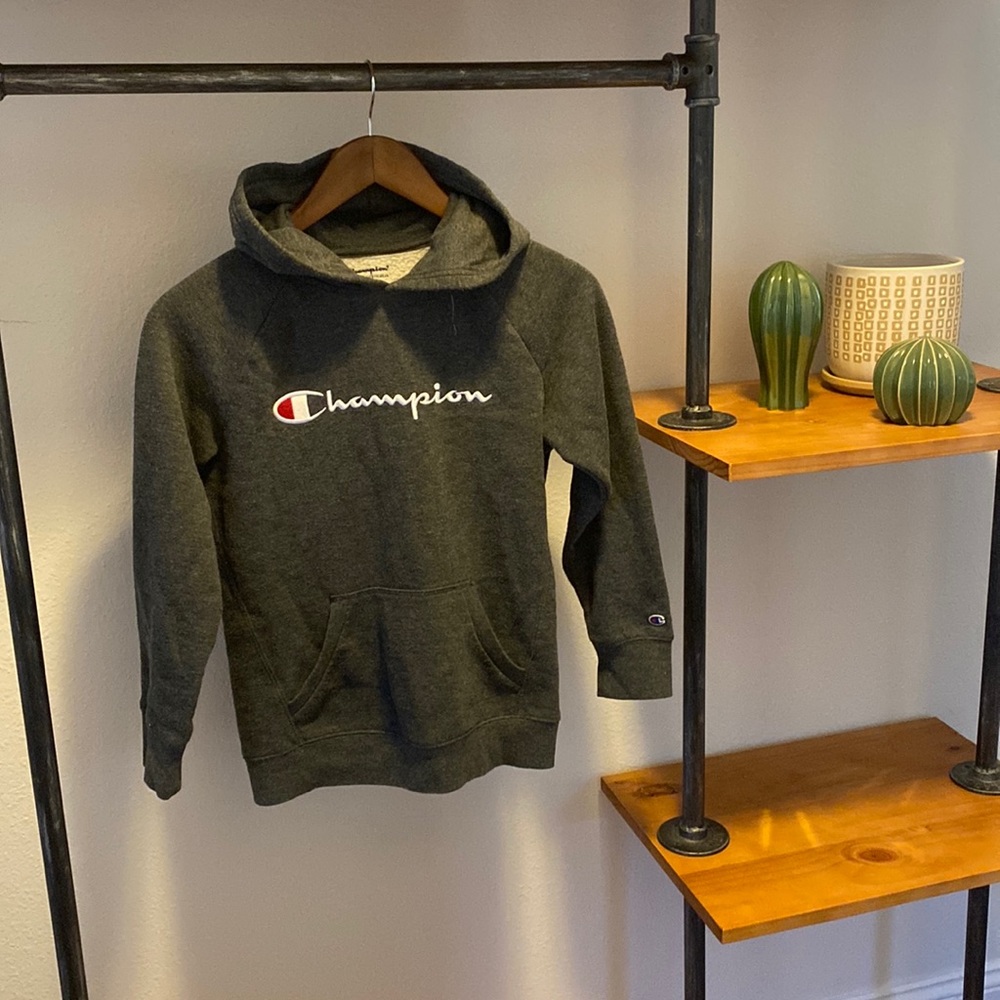 Kids Large, Champion Grey Hoodie